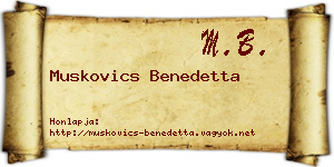 Muskovics Benedetta névjegykártya